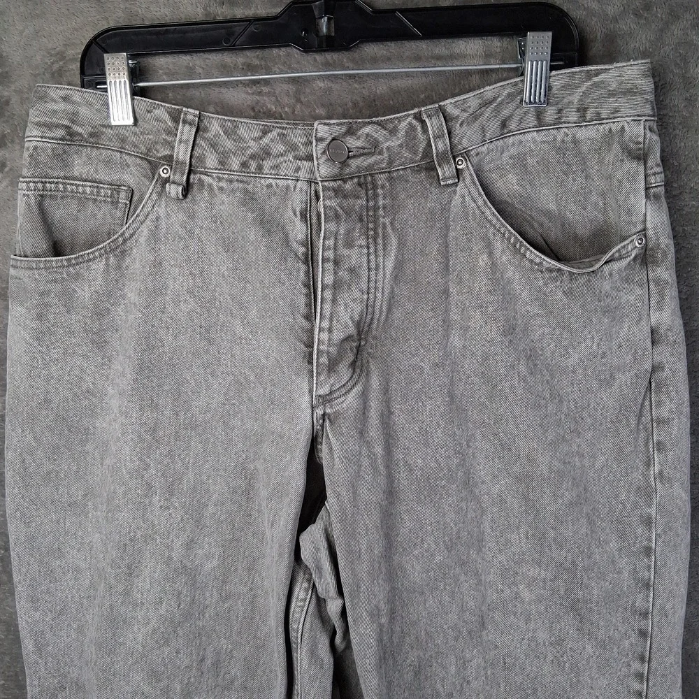 Nike Air Jordan 5 Pockets Heavyweight Jeans Men's 34x34 Gray Relaxed Button Fly